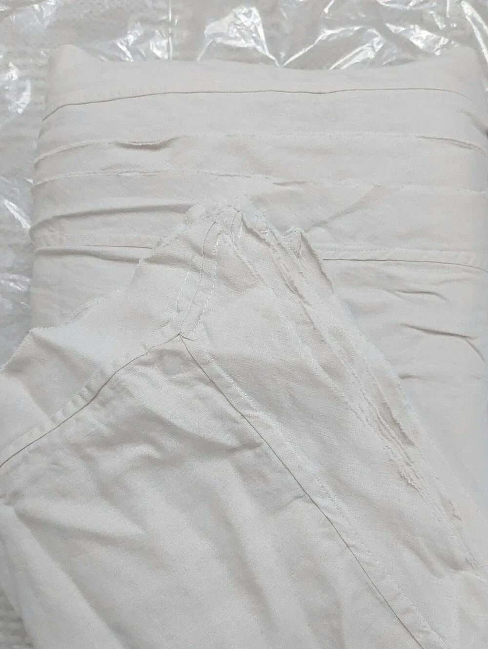 NWOT Quince European Linen Flange Sand Duvet Cover & 2 Shams! Full/ Queen(823)